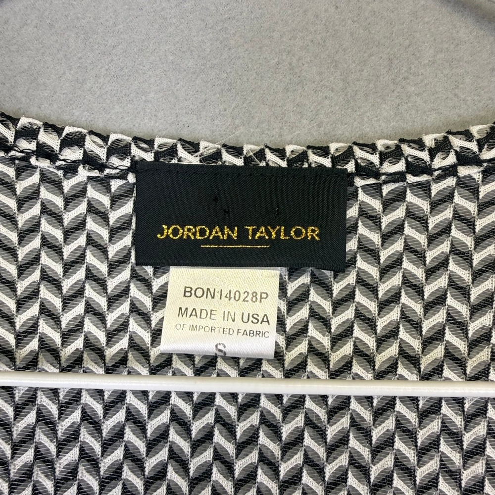 Chevron Sheer Mesh Swim Cover Up Tunic V-Neck S Jordan Taylor MOD Boho Beachside - Picture 3 of 7